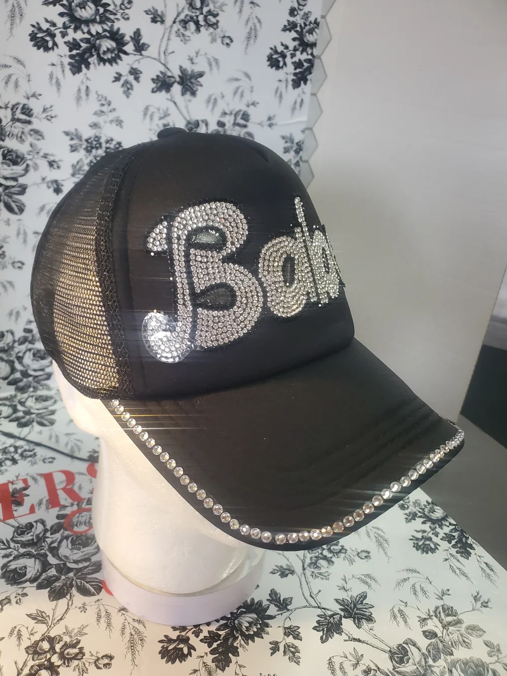 Black 'Babe' Rhinestone Baseball Cap